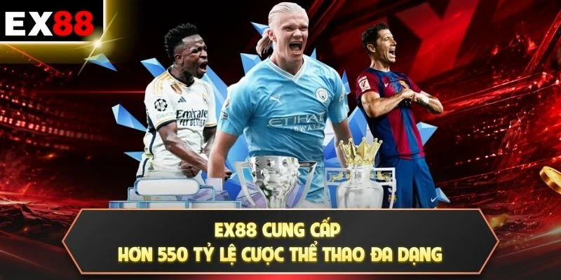 EX88 cung cấp hơn 550 tỷ lệ cược thể thao đa dạng
